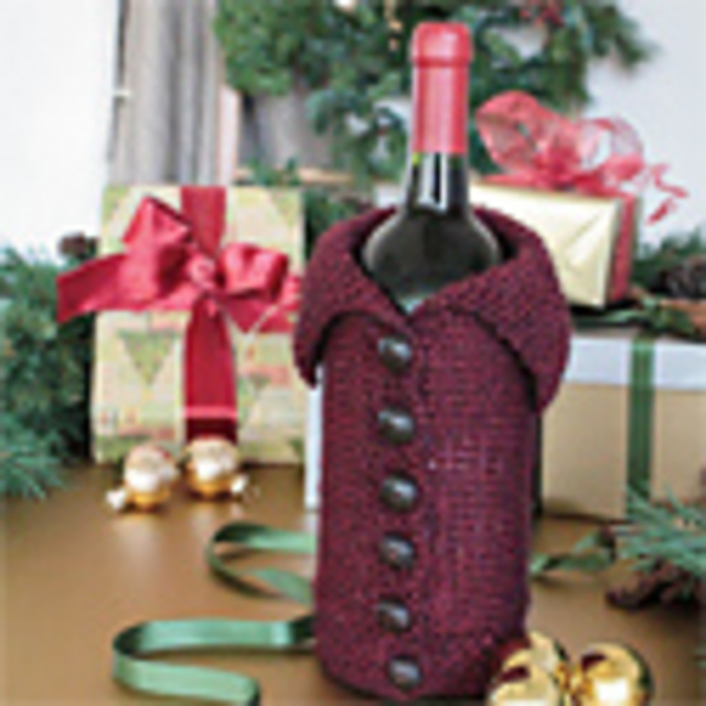 All Buttoned Up Wine Cozy