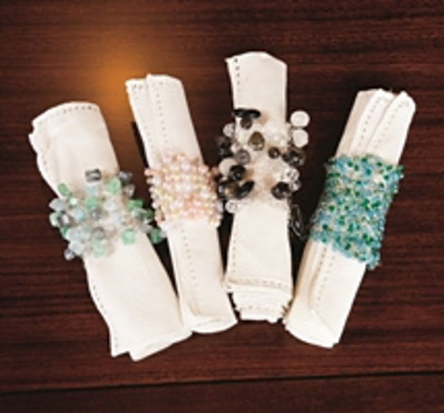 Beaded napkin rings