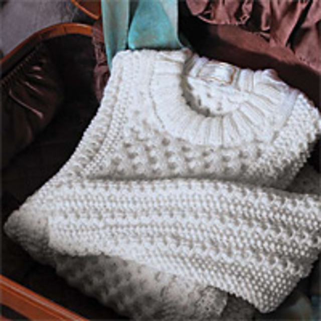 Creamy Aran Pullover