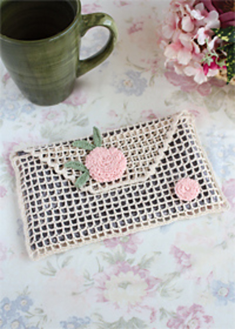 Antique Rose Napkin Envelope