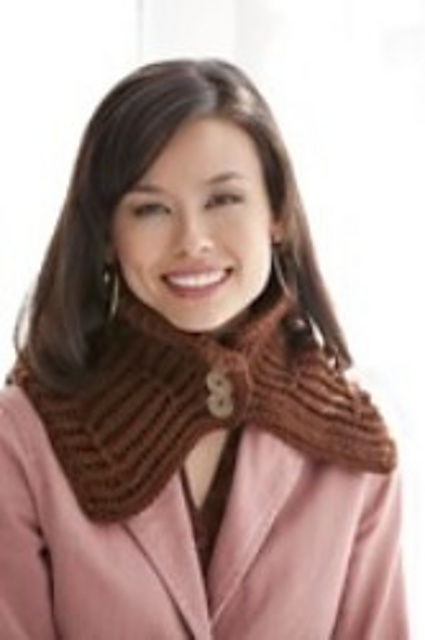 Chocolate-ribbed neck warmer