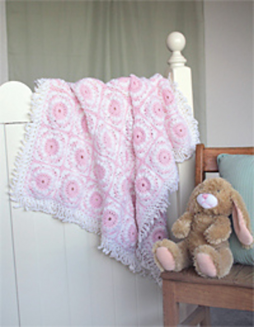 Polka Dots and Fringe Baby Afghan