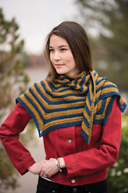 Stellar Stripes Shawl (crochet)