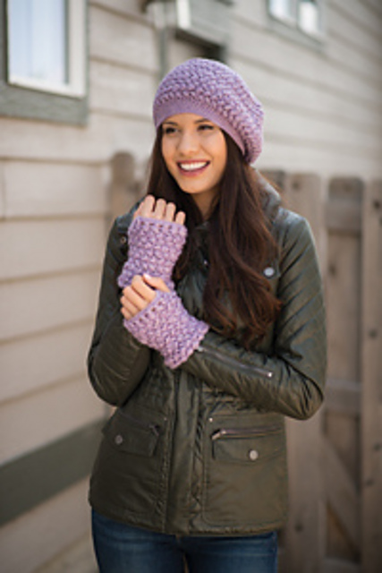 Puff Love Hat and Mitt Set