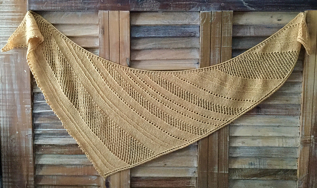 Mesh Lace Stripe Shawl