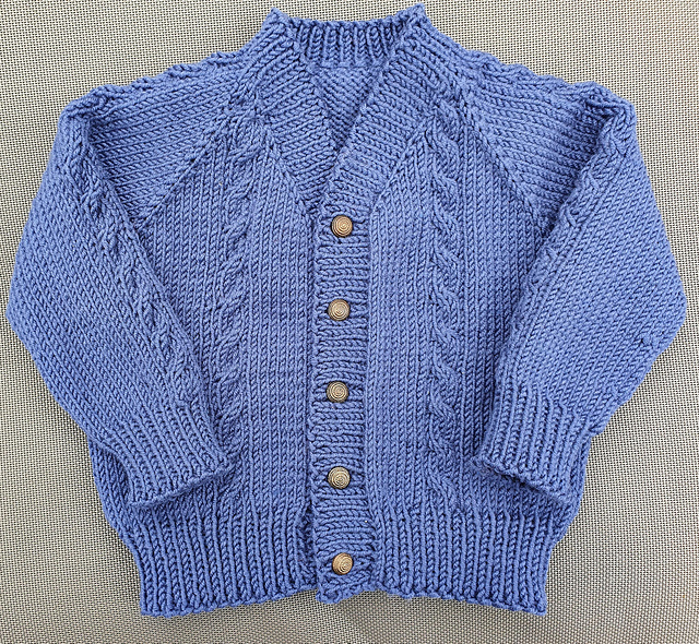 Kids Twin Cables Cardigan