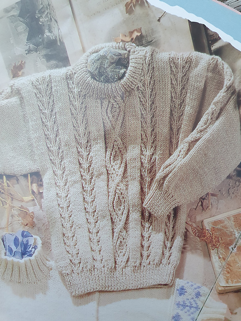 Diamond and Chevron Panel Sweater