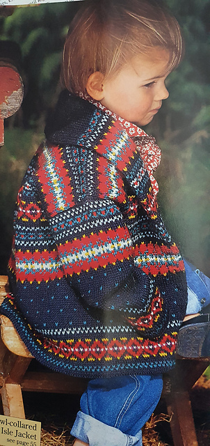 Shawl-Collared Fair Isle Jacket