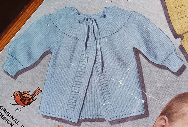 First size matinee jacket in garter stitch