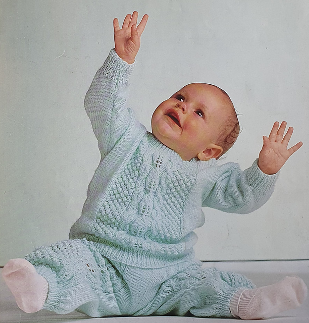 Design 12 - Sweater, Trousers with Leaf and Cable