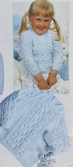 Round Neck Aran Pattern Sweater