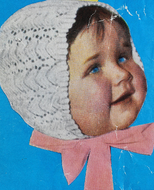 Lacy bonnet in 3 ply