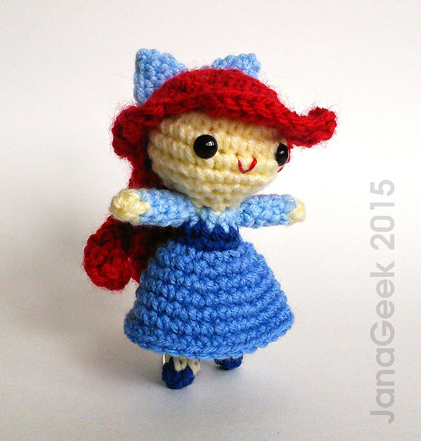 Little Mermaid in Blue Dress