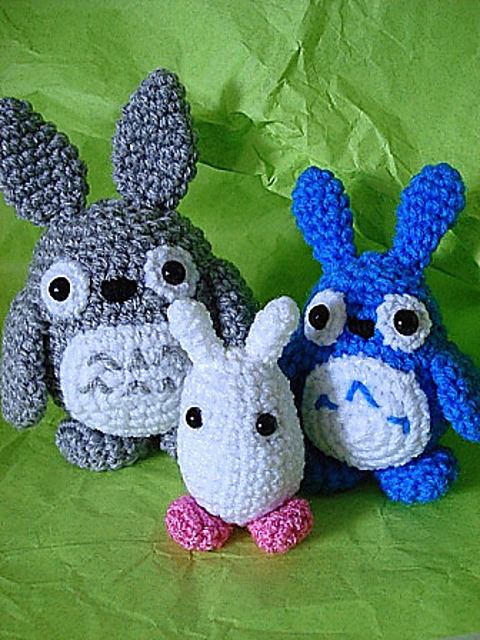 Amigurumi Totoro-Trio