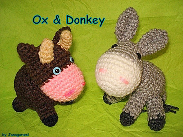 Amigurumi My little Farm - Ox and Donkey