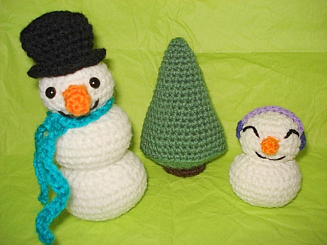Amigurumi Schneemänner