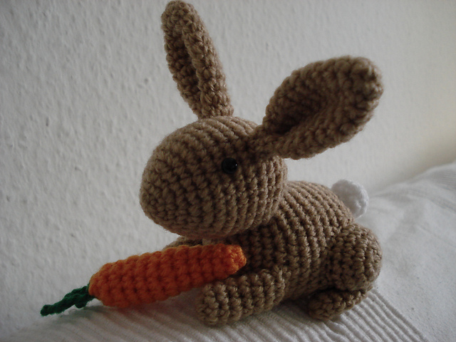 Easter bunny with a carrot