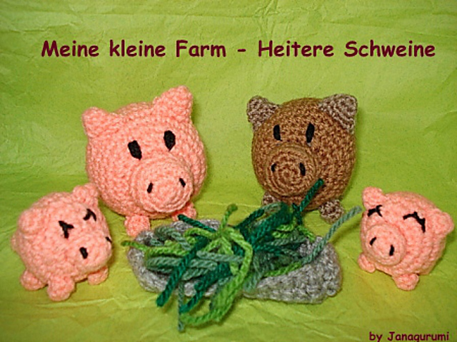 Amigurumi Cheerful pigs