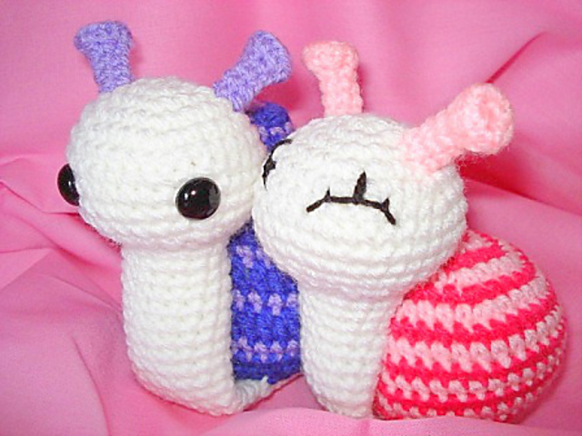Amigurumi Snails in love