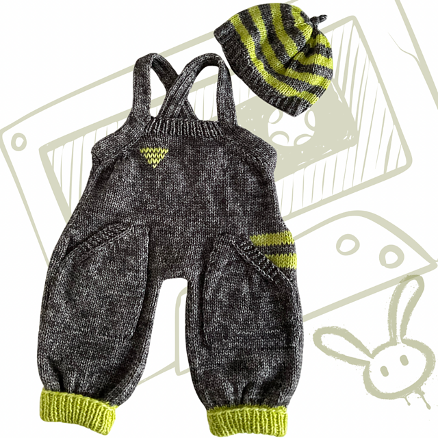 Wynn Baby Dungarees & Beanie Hat