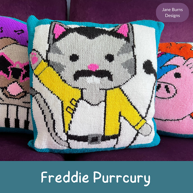 Freddie Purrcury Cushion