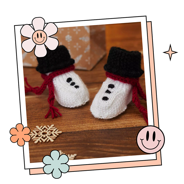 Baby Snootees, Snowman Bootees