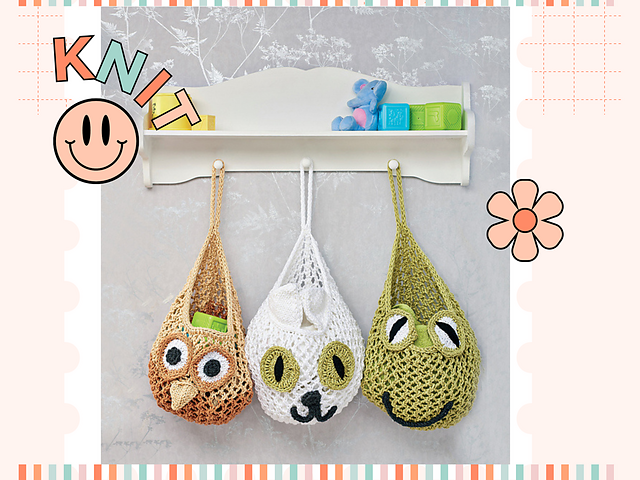 Owl, Pussy Cat and Frog Baskets