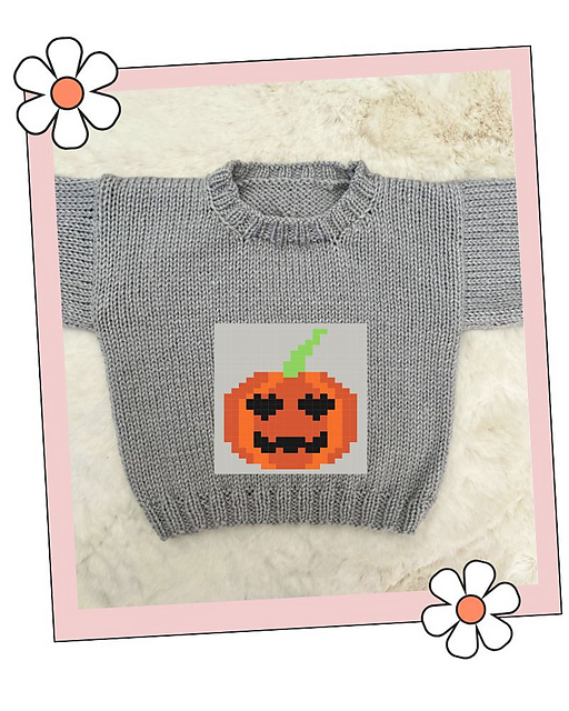 Pumpkin Knitting Chart, Patch