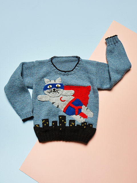 Frank Super Hero Cat Sweater