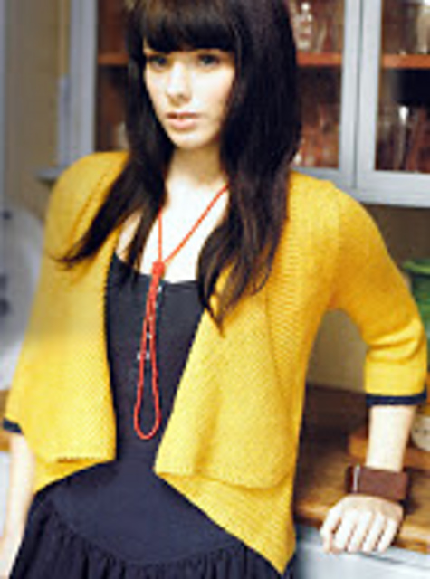 Qina three-quarter sleeve, wrap cardigan