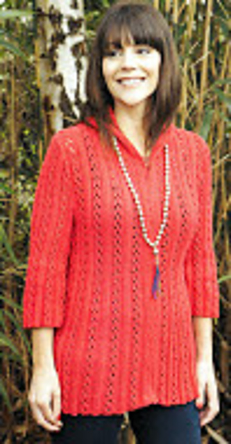 Samp'a lace-ribbed, hooded jacket