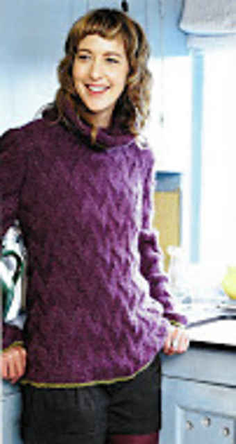 Sulka zig zag, high collared sweater