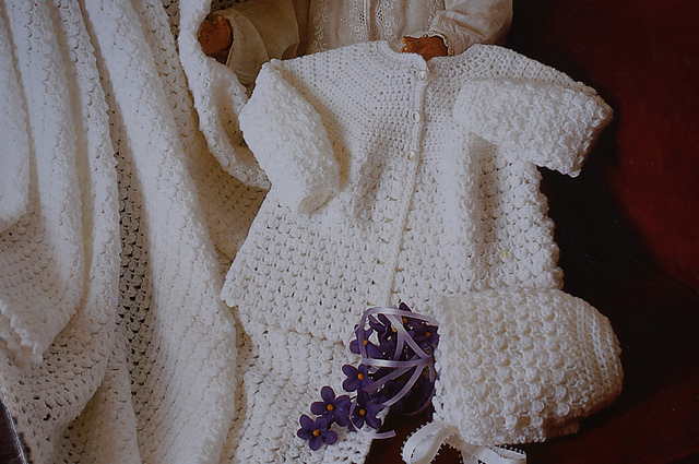 T173 Crochet Matinee Jacket