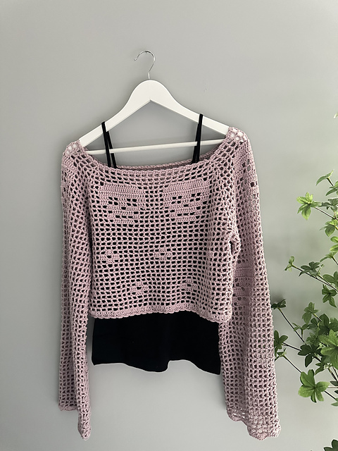 Skull & Flower mesh Top XS–XL