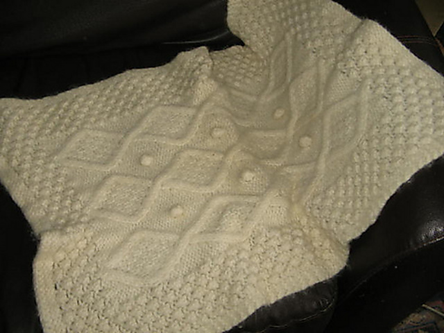 13 Aran Pram Blanket