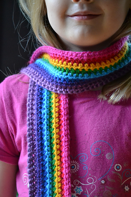Rainbow scarf for Maia