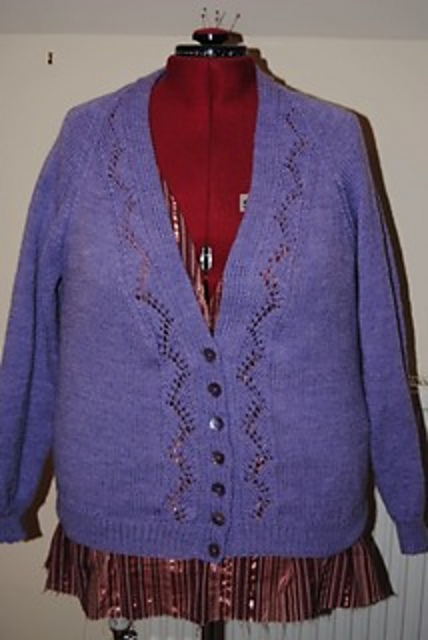 Cardigan with Lace Panel
