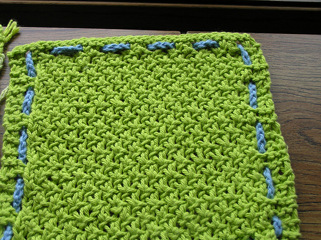 Washcloth in Woven Stitch
