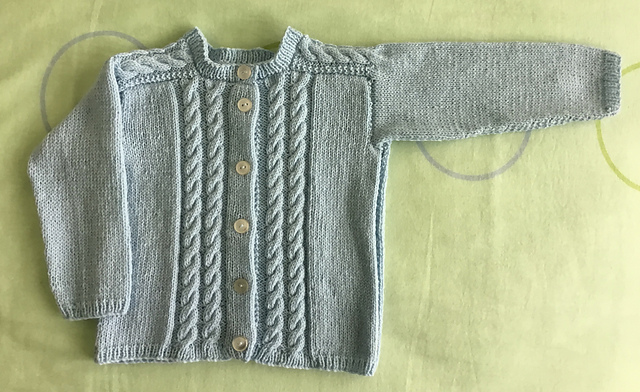 Cardigan with Cabled Details-1950