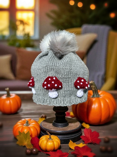 Ravelry: Mushroom Beanie Winter Hat pattern by Janis Frank