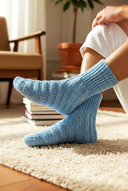 Ribbed Bootie Slippers