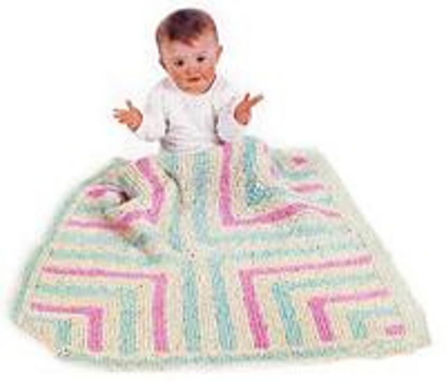 Happy Baby Blanket #830 (crochet)