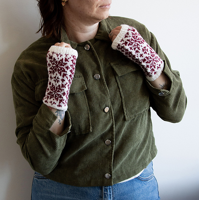 Vårvind - fingerless mittens