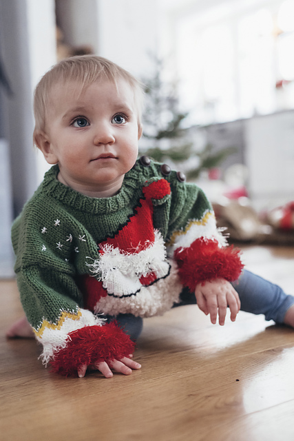 Crazy santa - rolig jultröja till barn