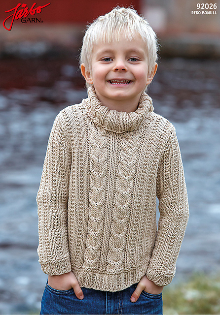 92026 Kid's cable sweater