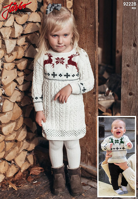 92228. ’VINTER’ – TRÖJA & KLÄNNING TILL BARN