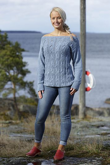 91951. DAMTRÖJA MED FLÄTMÖNSTER