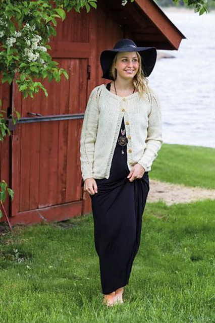 91593. DAMKOFTA MED STRUKTUR & HÅLMÖNSTER