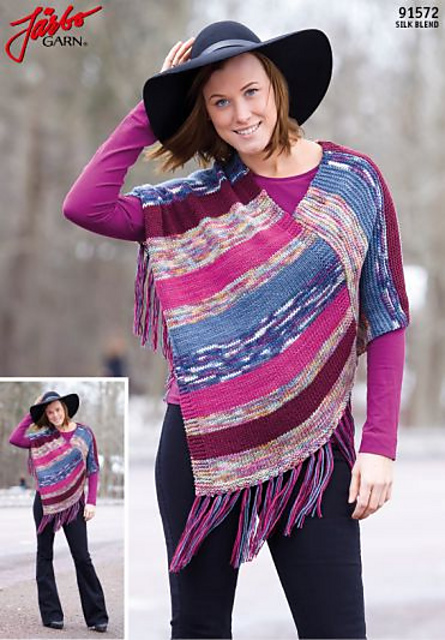 91572. PONCHO I FEM FÄRGER