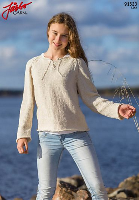 91523. BARNTRÖJA MED SNÖRNING